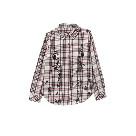 7 FOR ALL MANKIND Kids' Plaid Long Sleeve Shirt NEW - Picture 1 of 3